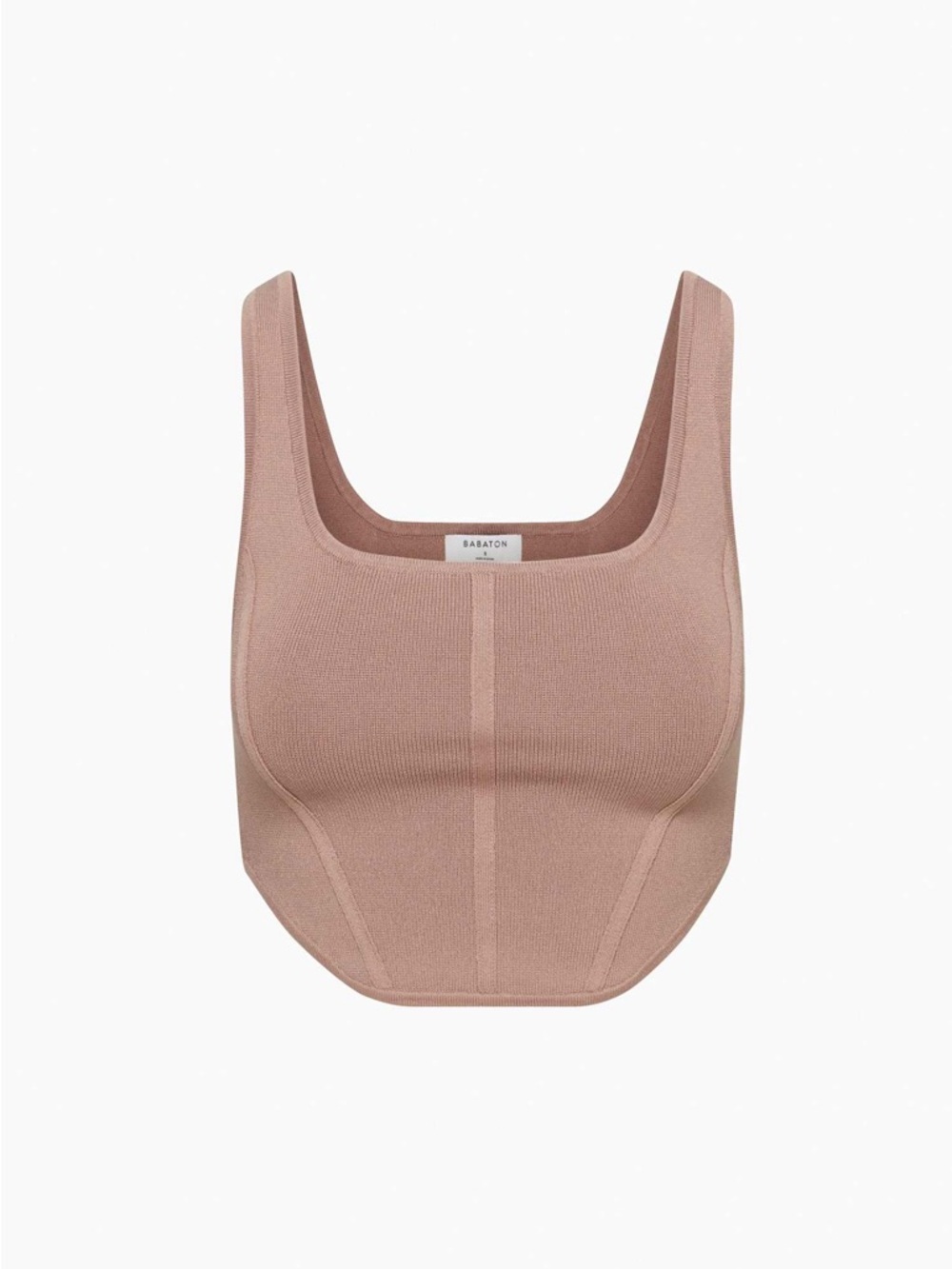 Aritzia sculpt knit bustier tank warm taupe - Picture 7 of 12